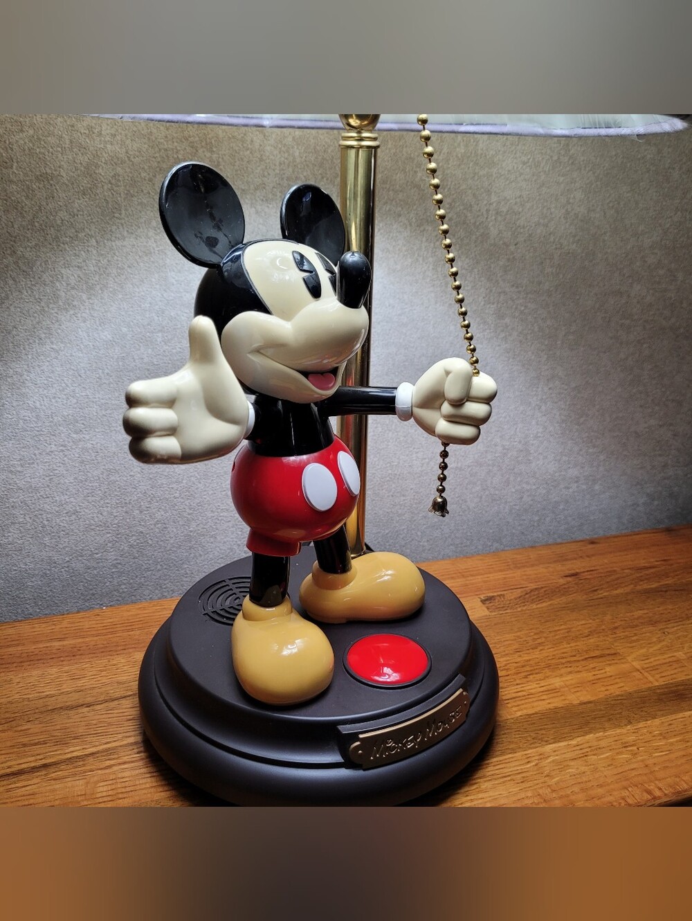 Vintage Disney Mickey Mouse Animated Talking Lamp King America NWT - Picture 13 of 15
